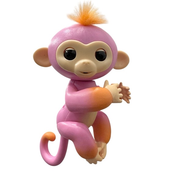WowWee Fingerlings Interactive 5” Pink & Orange Baby Monkey: Works! - Picture 6 of 6